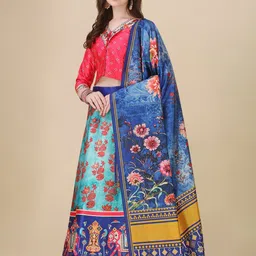 Kaizen TEXO FAB Printed Semi-Stitched Lehenga & Unstitched Blouse With Dupatta-15