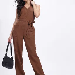 glitchez Street Gear Belted Detail Button-Down Jumpsuit-picture-34