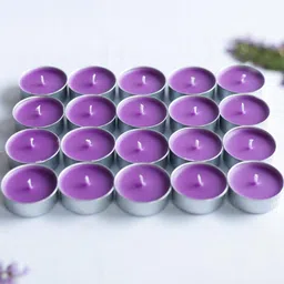 LIGHT JEWELS Lavender 20 Pieces Tea Light Candle-image-98