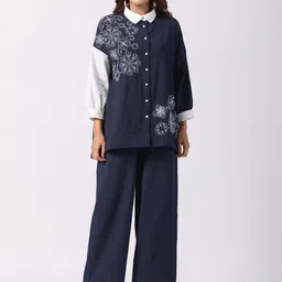 Kaftanize Embroidered Three Quarter Sleeves Shirt & Trouser Co-Ords-picture-20