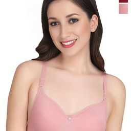 Liigne Pack Of 2 Lightly Padded Non-Wired Full Coverage Bra-41