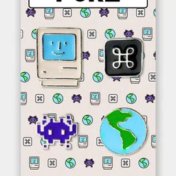 FURE Set of 4 Computer Enamel Pins image 4