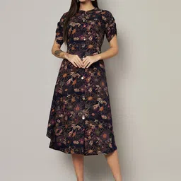 Label Khoj Women Floral Print Fit & Flare Midi Dress-picture-53