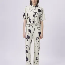 BABA YAGA Printed Shirt & Trouser Co-Ords Set-image-96
