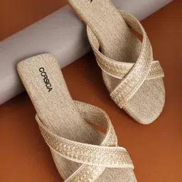 CORSICA Women Embellished Open Toe Flats-42