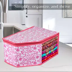 Kuber Industries Pink Set of 3 Regular Multi-Utility Organisers image 3