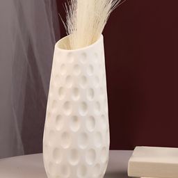 Art Street White Embossed Polka Dot Texture Flower Vase-image-4