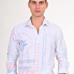 POE Men Smart Slim Fit Opaque Casual Shirt-image-76