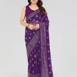 KALINI women Ethnic Motifs Poly Georgette Saree-image-29
