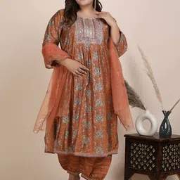 Bani Women Floral Printed Kurta with Salwar & Dupatta-picture-17