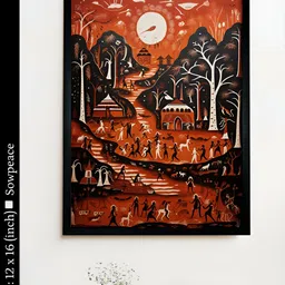 SOWPEACE Red & White 1 Piece Canvas Other Wall Paintings-picture-54