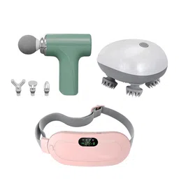 TENS Set Of 3 Gun, Scalp Head & Period Cramp Massagers With 4 Attachments-27