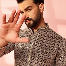 Anouk Men Embroidered Sequinned Kurta image 2