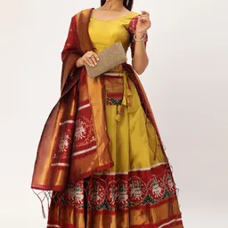 DIVASTRI Semi-Stitched Lehenga & Unstitched Blouse With Dupatta-picture-56