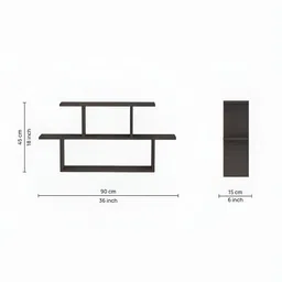SIVOM Brown Multipurpose Modular Wall Shelf image 5