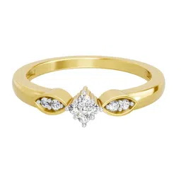 Sparkles Carat Round Cluster Ring IGI Certified 14K Yellow Gold ( Size 10 )-image-21