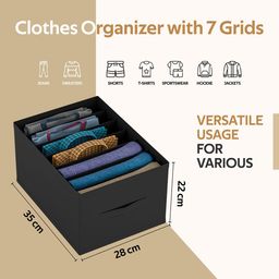 Kuber Industries Black Set of 4 Regular Drawer Organiser Organisers image 5