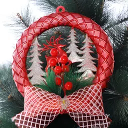 TAYHAA Set Of 2 Red & Green Classic Wreath-22