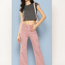 CORSICA Women Pink Cotton Stretchable Jeans-picture-26