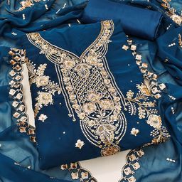 Maroosh Floral Embellished Unstitched Dress Material-image-99