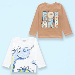 Miss & Chief Kids 2 Printed Pure Cotton Applique T-shirt-23