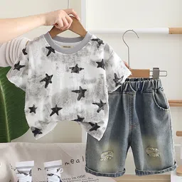 INCLUD Boys Printed Short Sleeves T-shirt With Shorts-87