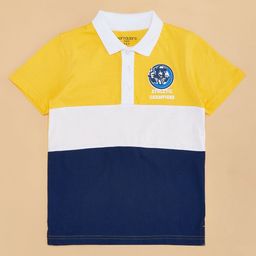 Pantaloons Junior Boys Colourblocked Polo Collar Cotton T-shirt-image-57