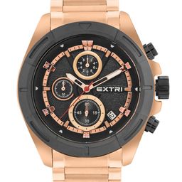 EXTRI Men Dial & Stainless Steel Bracelet Style Straps Analogue Watch X6074-D-41