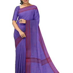 APCO Woven Design Solid Pure Cotton Handloom Saree-picture-57