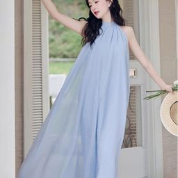 LULU & SKY Women Halter Neck Maxi Dress-picture-24