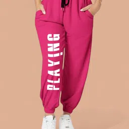 SAAHASAM Women Printed Relaxed Loose Fit Joggers-picture-3