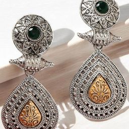 OOMPH Teardrop Shaped Drop Earrings-13