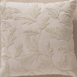Home Centre Botanica Beige Embroidered Square-Shaped Pre-Filled Cushion-image-66