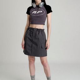 Outzidr Straight A-Line Mini Skirt-image-71