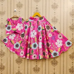 DHRUV CREATION Girls Floral Printed Lehenga With Blouse-image-88
