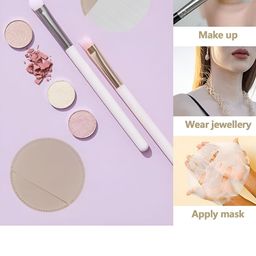 We3 Pink Round Stainless Steel Pocket Compact Mirror image 3