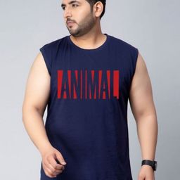 Toodle Plus Men Plus Size Printed Sleeveless Vest T-Shirt-image-41