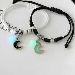 P. R. PRINTS Unisex Set Of 2 Charm Luminous Couple Bracelet-35