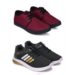 Spotwalk Men Set Of 2 Mesh All-Rounder Running Shoes-image-32