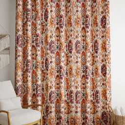 BILBERRY Furnishing by preeti grover Brown & Green Set of 2 Ethnic Motifs Door Curtain-0