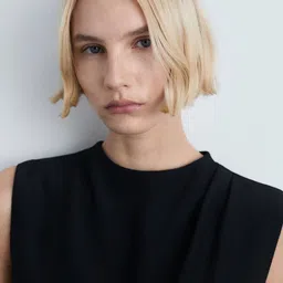 MANGO Ruched Effect Drape-Style Top image 4