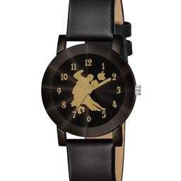 Miss Perfect Unisex Embellished Dial & Leather Bracelet Style Straps Analogue Watch jk672-picture-18