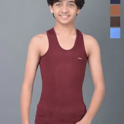 Dollar Bigboss Boys Pack Of 5 Assorted Cotton Basic Vests MBKVE-01-FNRN-CLR-PO5-CO1-image-2