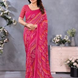 Moda Rapido Bandhani Printed Saree With Blouse Piece-image-48