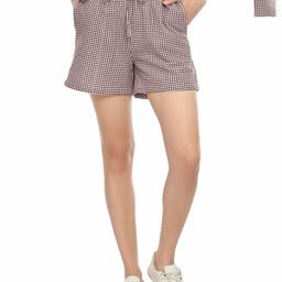 Klart Women Checked High-Rise Technology Shorts-image-65