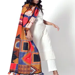 UDD Printed Linen Dupatta image 3