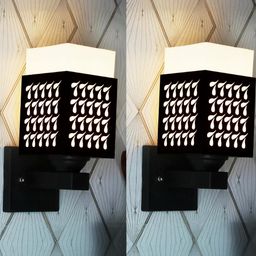 Gojeeva Brown Wood Square Wall Lamps-picture-42