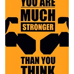 Inephos Orange Colored & Black Quote Printed Wall Poster-image-50