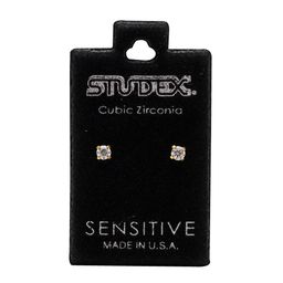 STUDEX 24kGold Plated Cubic Zirconia studded Circular Shaped Studs image 4