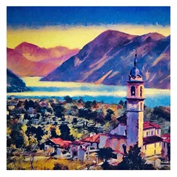 Inephos Blue & Yellow Landscape Printed Canvas Wall Art-picture-41